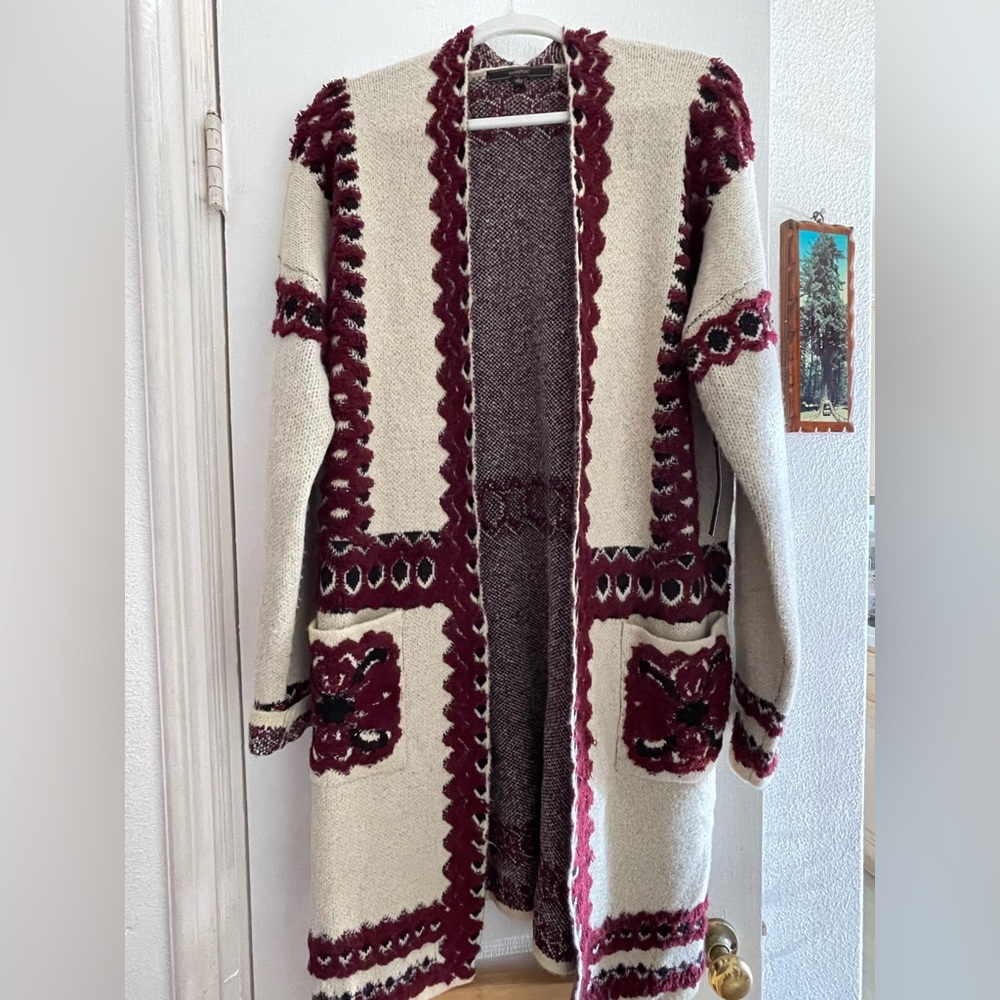 Max Sport Women’s Knitted Long Cardigan Boho Desert Style with Pockets